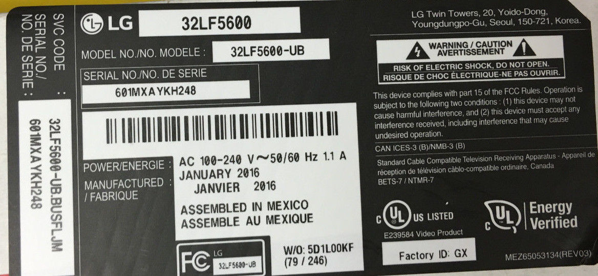 LG 32LF5600-UB TV LGP32D-15CH1 EAX66171501 (2.1) Netzteilplatine